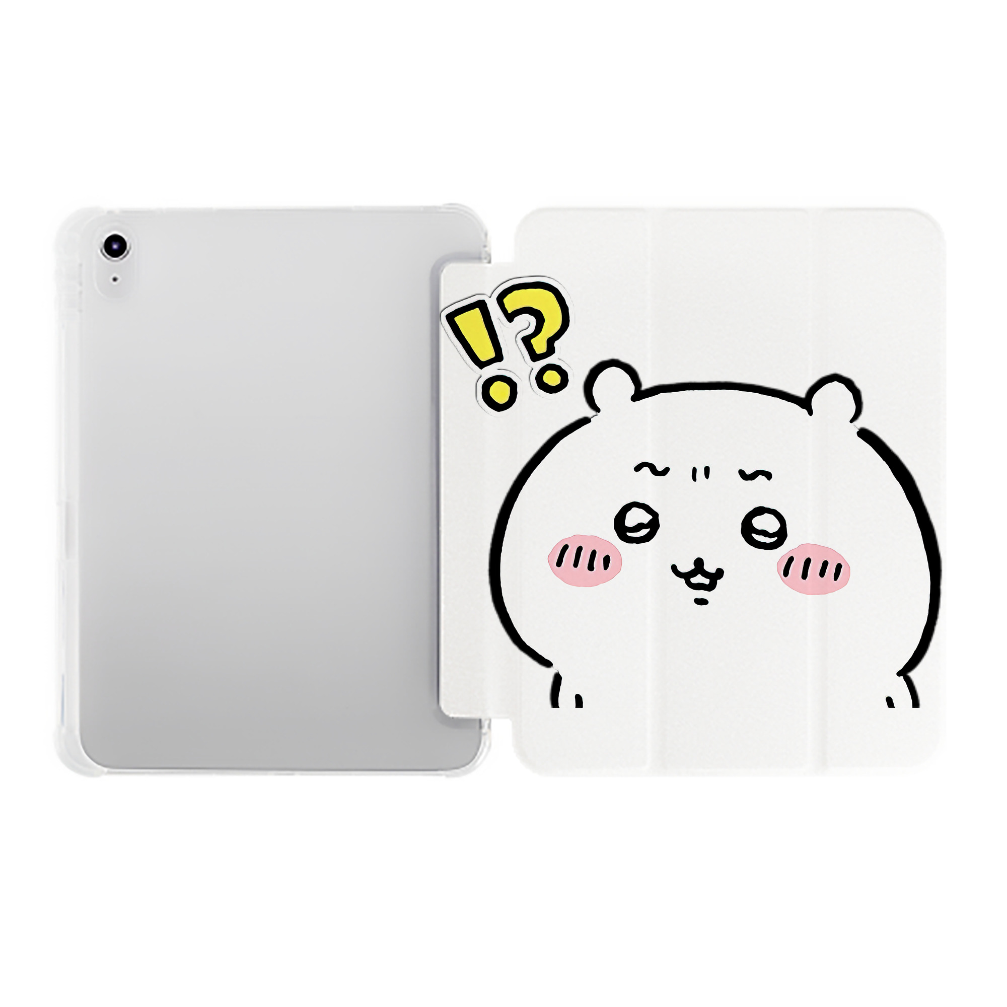 （画像用） ちいかわ ちいかわ Chii-kawa chiikawa IPad ケース ペン収納付き 三つ折りスタンド PUレザー×シリコン 対応機種9.5/10.5/10.9インチ